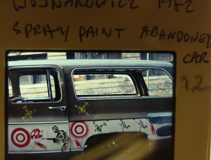 Wojnarowicz, David "Abandoned Car with Wojnarowicz's stencils" (1981-1982)