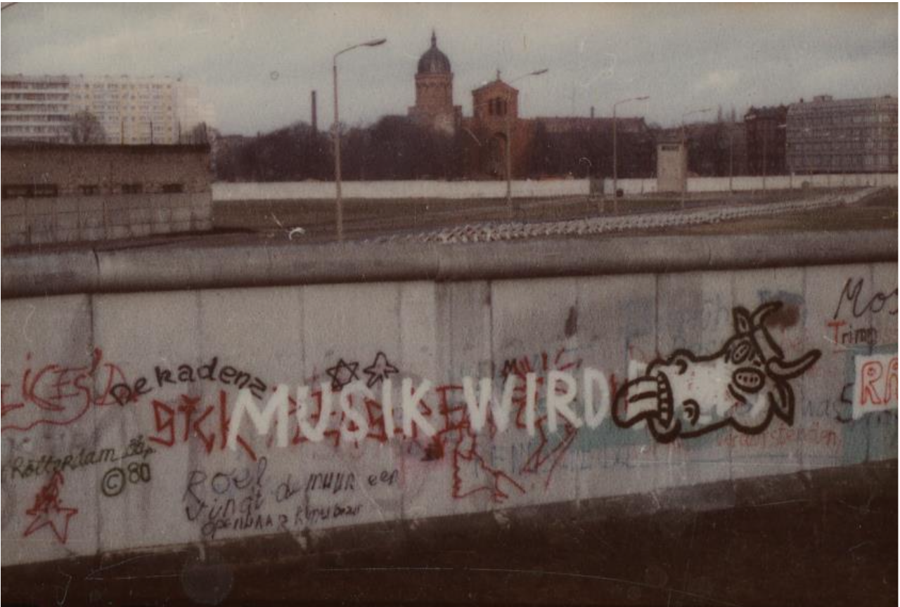 Wojnarowicz, David. “Gagging Cow on Berlin Wall” (ca. 1984)